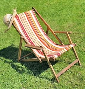 Deckchairs and a brazier are a must